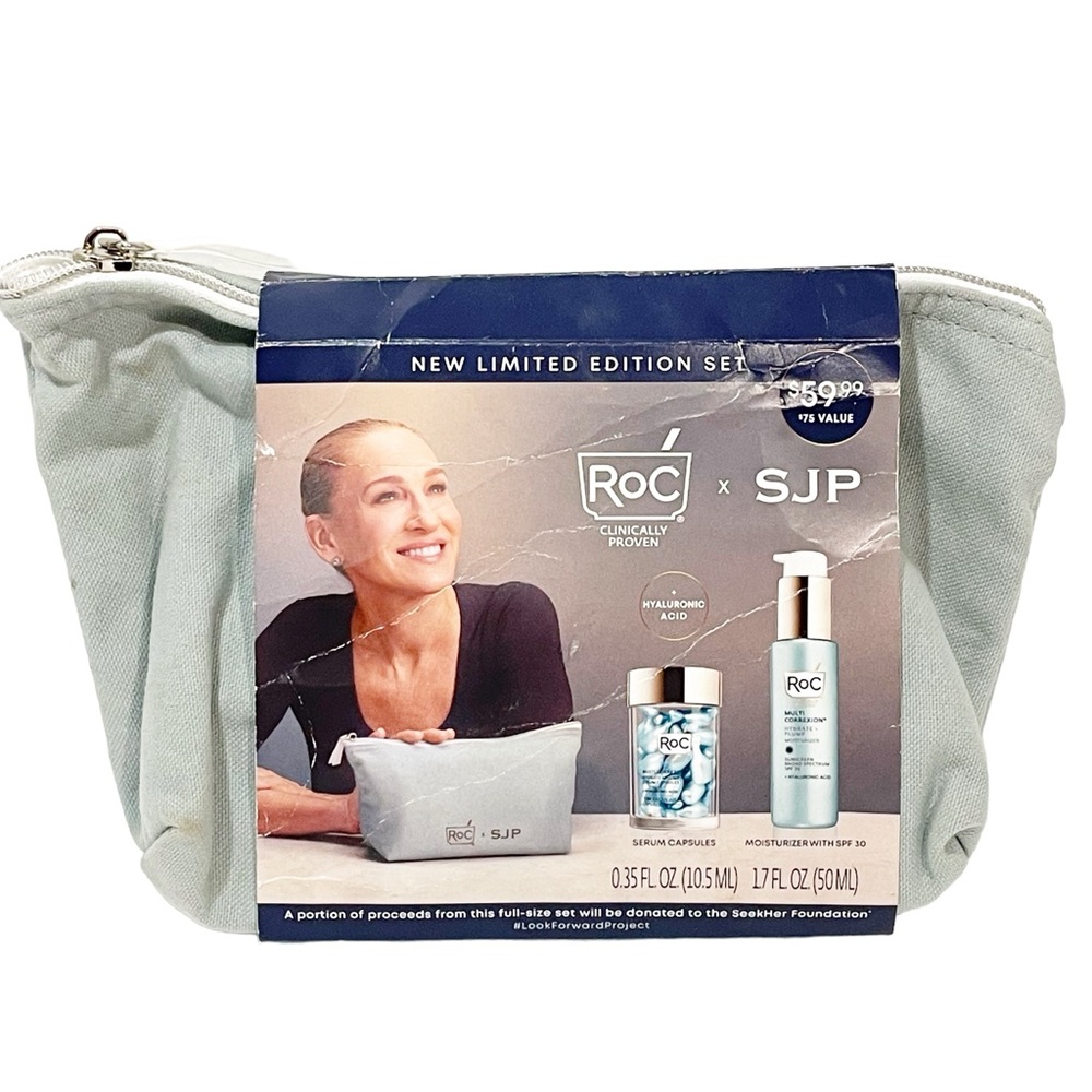 RoC Skincare Sarah Jessica Parker‎ Serum Capsules SPF Moisturizer Kit NEW